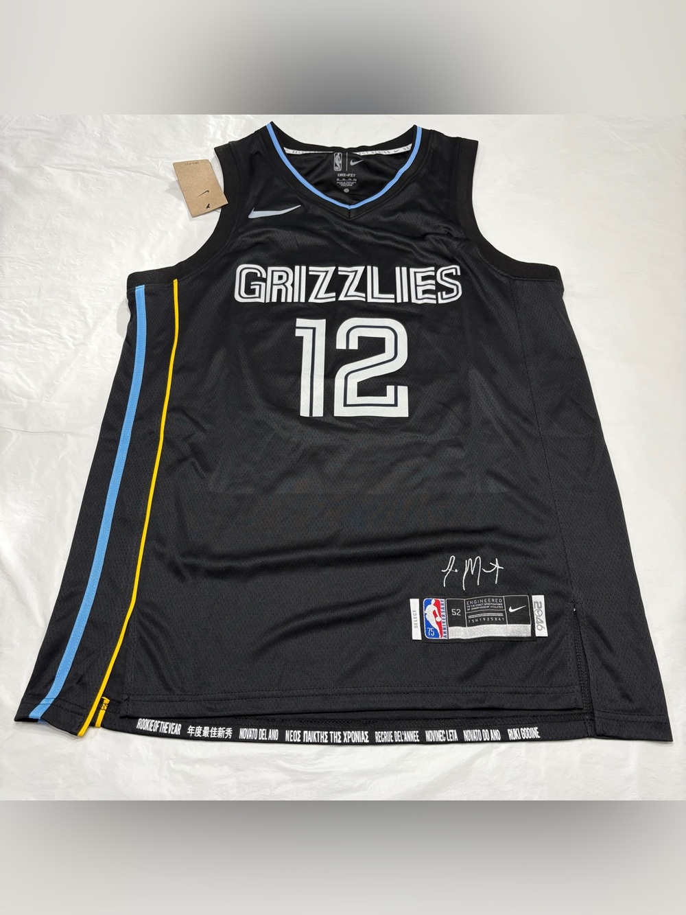 Nike Swingman Memphis Grizzlies Ja Morant #12 Black Jersey Men’s 52 XL New